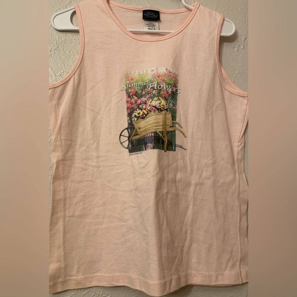 Cute comfy Summer Flower Sonoma top Size med NWOT